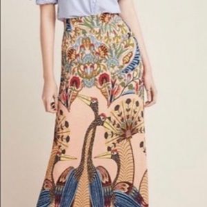 Beautiful Farm Rio Mixed-Print Maxi Peacock Skirt size Medium. Only worn once!